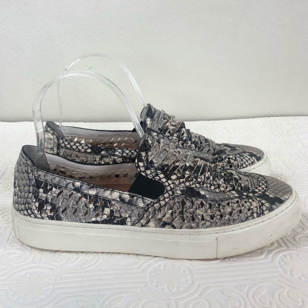 Tory Burch Huaraches Pull Slip On Loafers Snakeskin Embossed Sneakers